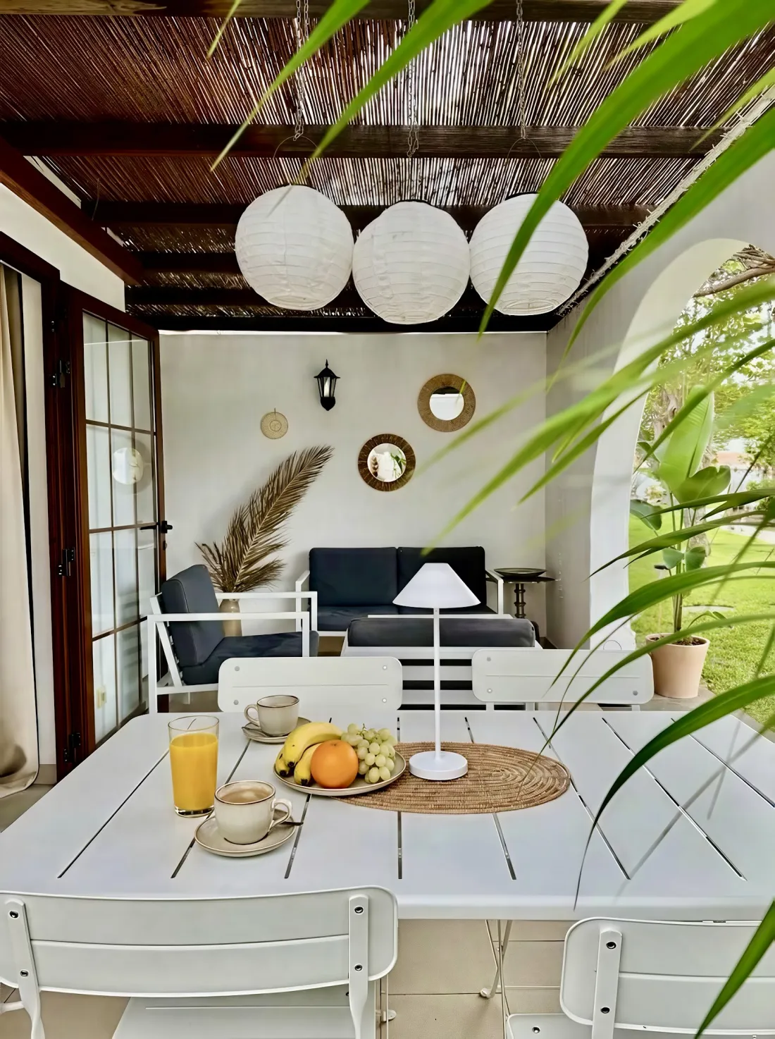 Breakfast in the sunroom