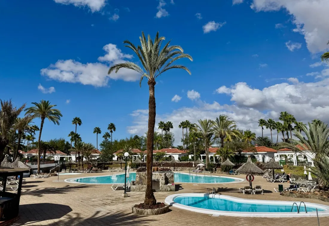 The main pool, thirty seconds from the terrace